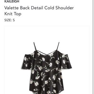 Cold shoulder knit top